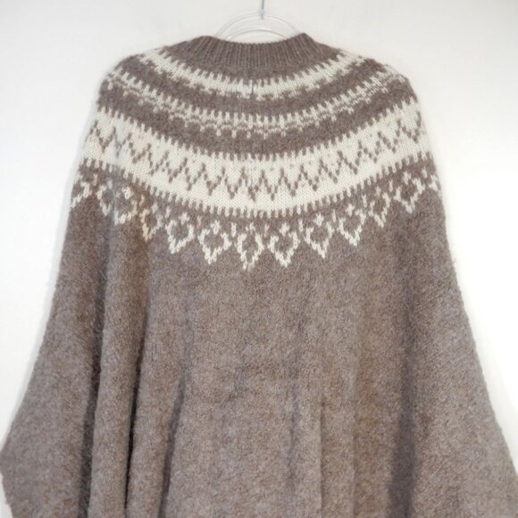 POLO Ralph Lauren Fair Isle Alpaca Wool Cape Poncho Cardigan M/L Belted NEW $998 - Picture 15 of 16